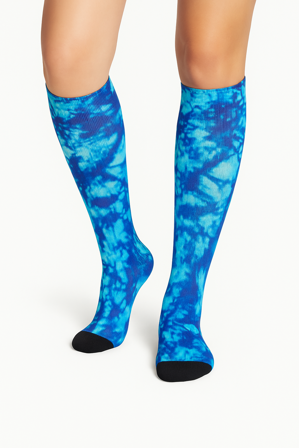 Tie Dye Black Toe Socks