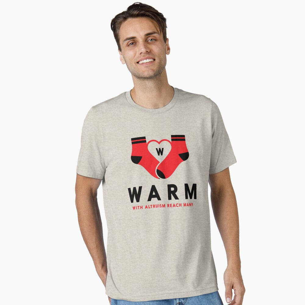 WARM Socks Unisex Graphic Tee Bold ‘WARM’ Comfort-Inspired Crewneck Shirt, Soft Everyday Casual Wear & Thoughtful Gift for Comfort Lovers Everywhere