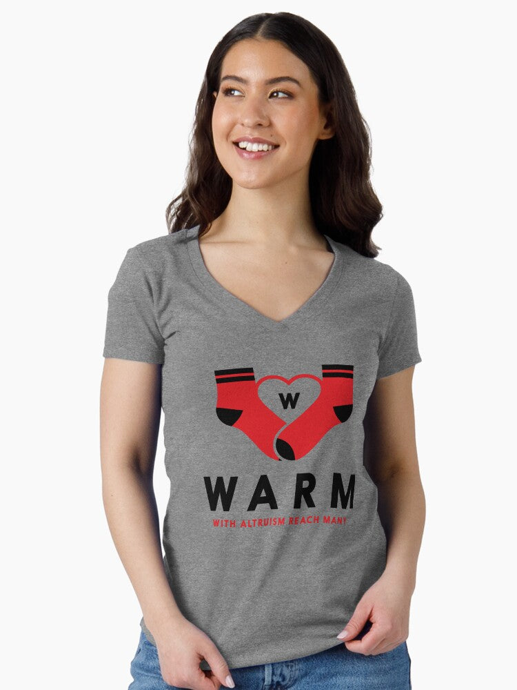 WARM Socks Graphic Tee Cozy ‘WARM’ Design Unisex Crewneck T-Shirt, Soft Everyday Wear with Comfort-First Message, Perfect Gift for Comfort Lovers & Casual Style