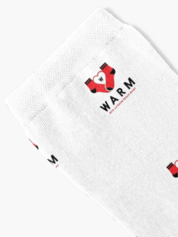 WARM Socks — Cozy Comfort Crew Socks with Bold ‘WARM’ Design, Everyday Soft Knit for Men & Women, Perfect Gift for Cold Weather, Comfort Seekers & Feel-Good Feet